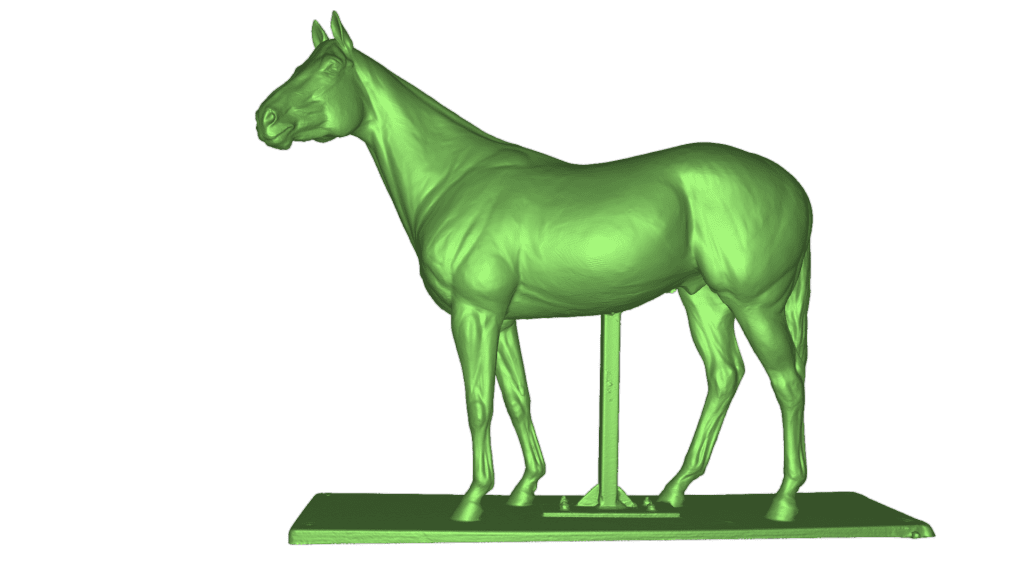 3D scan of life-size horse statue